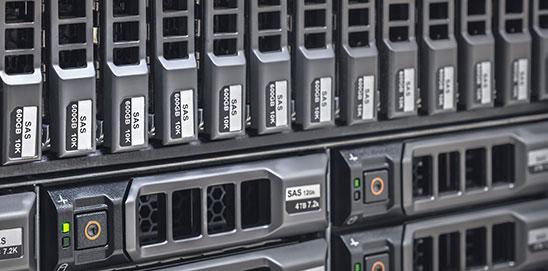 hard drive connected to server